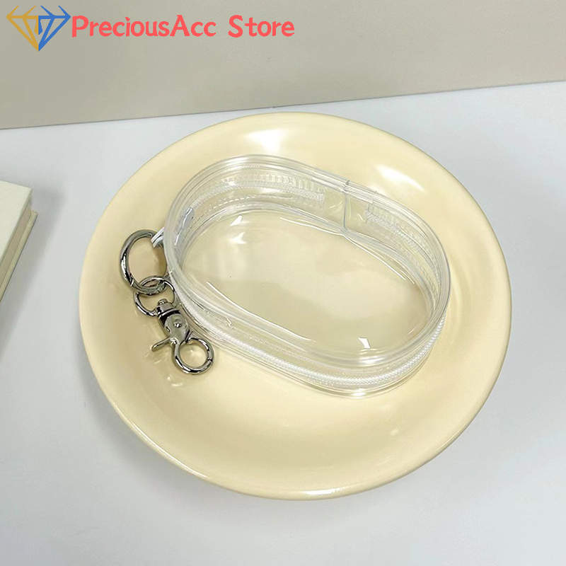 1 Uds. Organizador de joyas, caja de almacenamiento transparente de plástico, bolsa, caja misteriosa con llavero, bolsa bonita para muñeca, organización, estuche a prueba de polvo