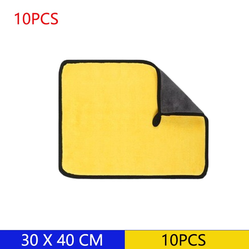 3/5/10PCS 600GSM Car Wash Microfiber Towel Car Cleaning Drying Cloth Paint Care Cloth Detailing Car Wash Towel Cleaning Tools: 40x30cm 10pcs