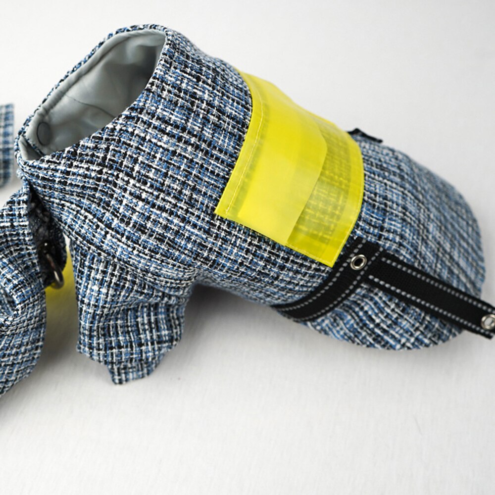 Cão de estimação xadrez jaqueta quente mantém quente pequenos filhotes de cachorro com cachecol marca na moda xadrez jaqueta moda xadrez