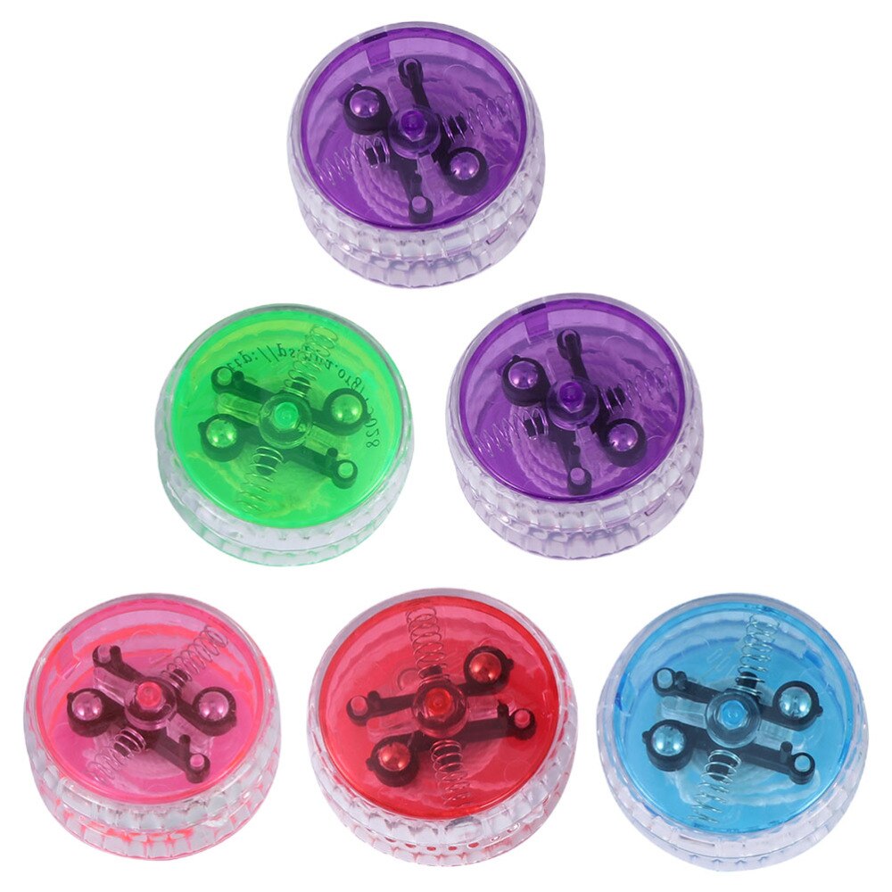 6Pcs LED Luminous Yoyo Toys Funny Flashing Yo-Yo Playthings for Children