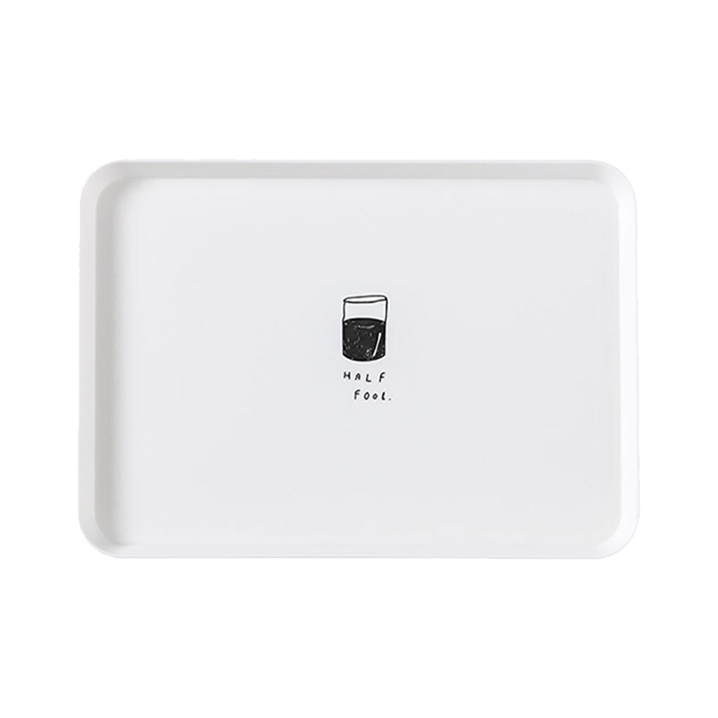 Nordic Style Home Breakfast Tray PlasticTea Tray Dinner Tray Dessert Small Tray Storage Trays Kitchen Organizer