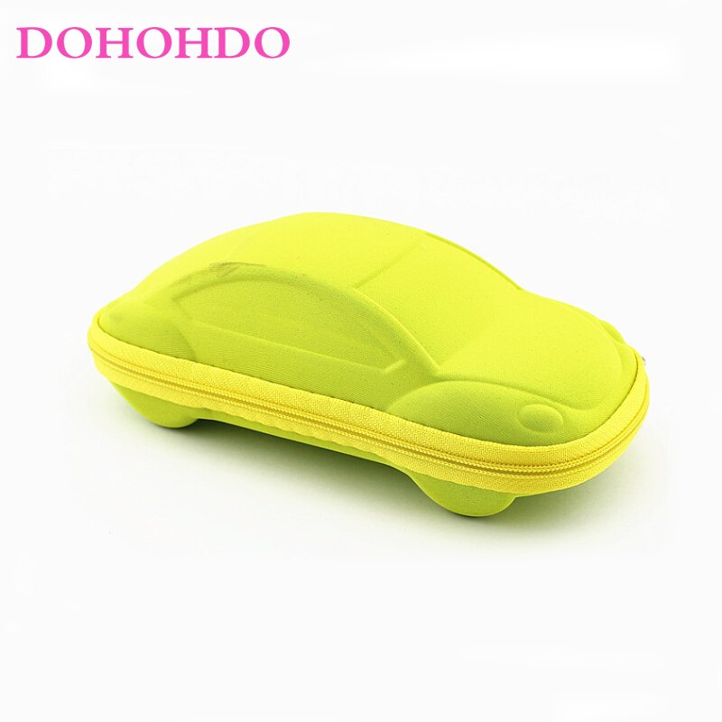 DOHOHDO 2022 Flexible Kids Eyeglasses Frame Glasses For Child Boys Girls Degree Myopia Optical Frames With Lanyard Square: yellow case