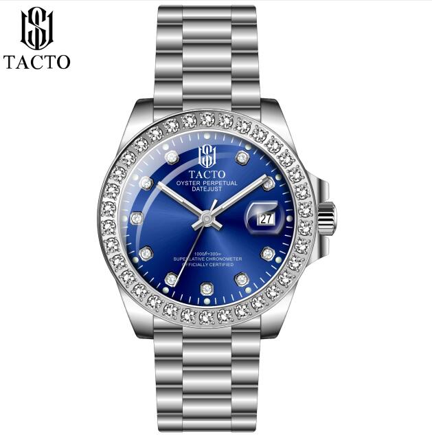 Holuns uhr herren uhren 316L stahl uhr diamanten Miyota quarz business männlichen armbanduhr kalender datum 50M wasserdichte: TACTO 40mm-8