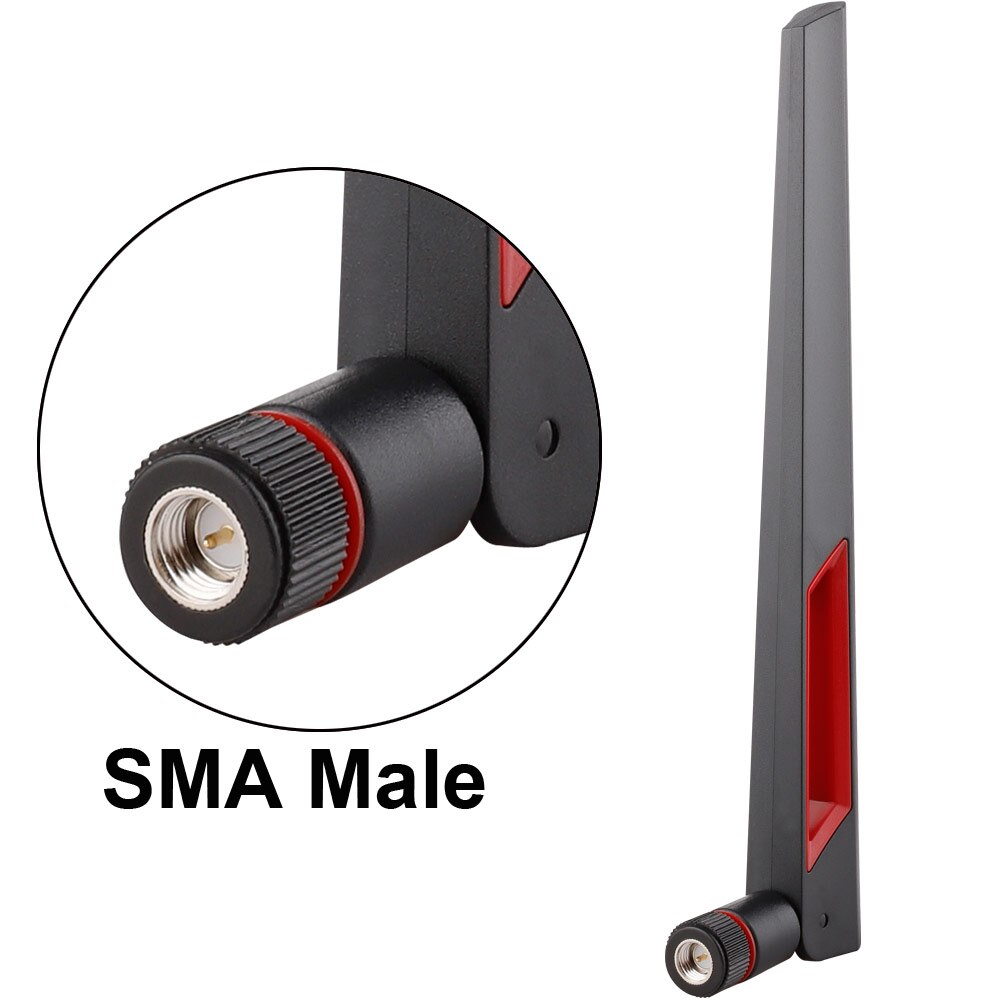 Antenne 2.4G 5.8G Lte Dual Band Router Antenne Booster 12DBI Sma Male/RP-SMA Mannelijke Universele Connector Antenne voor Wifi Router: SMA Male