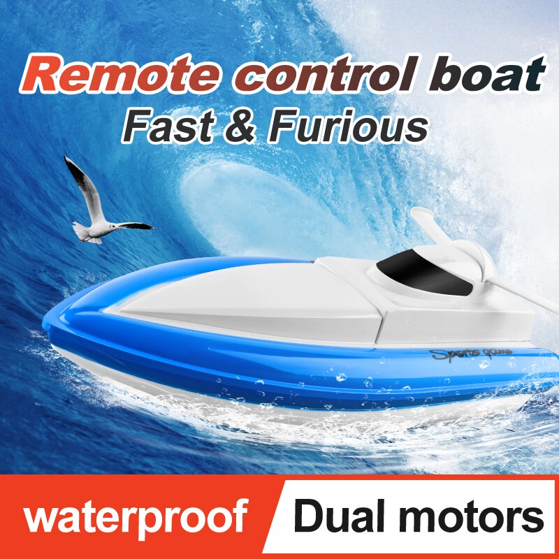upgrade 2.4GHZ RC Boat 4CH 20Km/h Remote Control Boat High Speed Yacht 80-100M Remote Control Distance for children