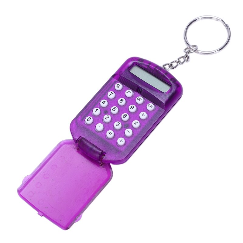 Battery Powered 8 Digits LCD Mini Calculator with Key buckle