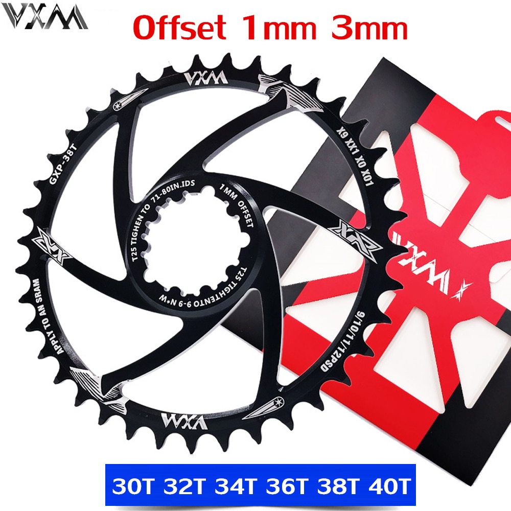 Vxm fiets gxp kettingblad smal breed mtb kettingblad 30t 32t 34t 36t 38t 40t voor sram  xx1 x9 xo x01 gx11 eagle  nx 1/3mm crankstel