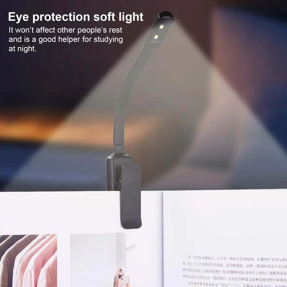 LED Reading Light Book Lights With Reading Lamp Portable And Rechargeable Reading Lights With Clamps For Camping Travel Studying
