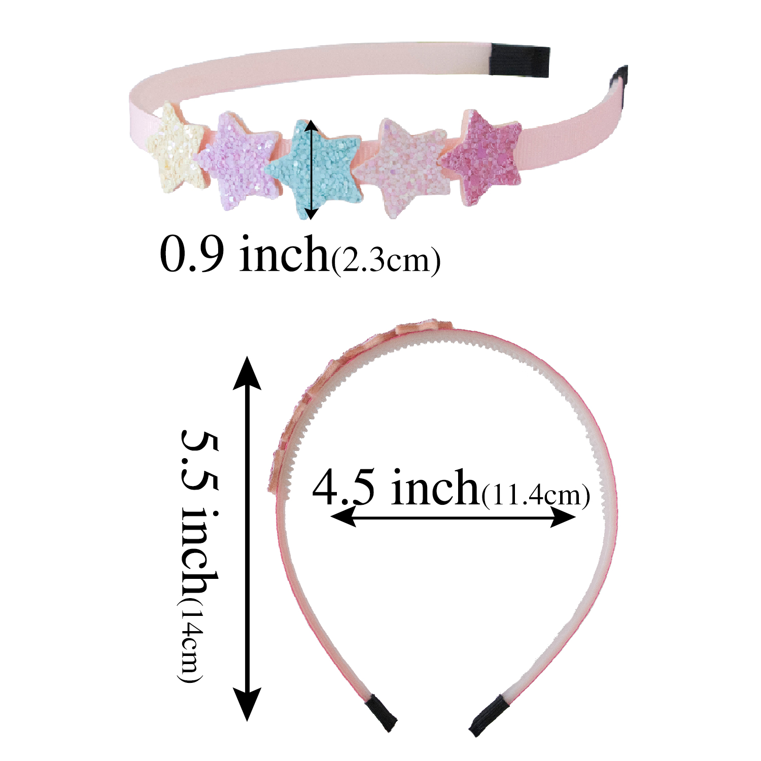 1 diademas bonitas con forma de estrella brillante para niñas, diademas con forma de estrella brillante, accesorios para el cabello para niños