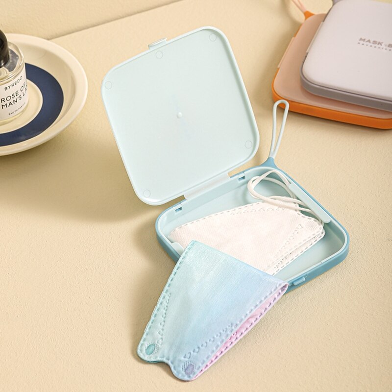 Étui de rangement pour masques faciaux jetables, 3 pièces, Portable, anti-poussière Recyclable, R9UF