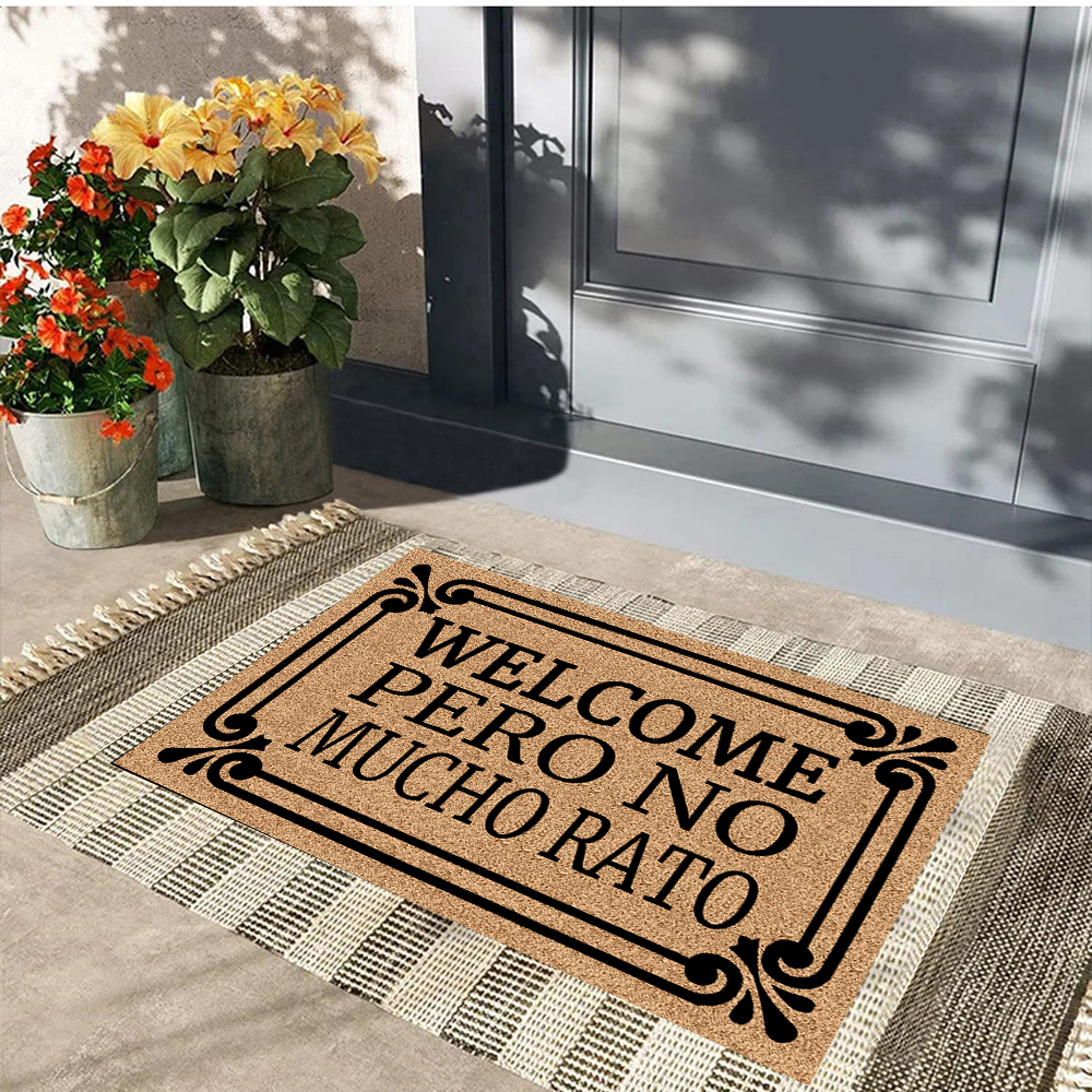 Non-Slip Rubber Doormat, Welcome Pero No Mucho, Rato Door Mats, Funny Entryway Rug, Home Porch, Dust, Cute Foot Mat, Home Decor