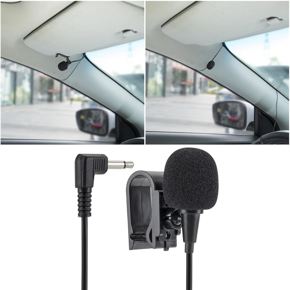 Bil ekstern mikrofon med 3.5mm 3m bluetooth lydkabel u-formet klip til radio automatisk dvd-afspiller biltilbehør
