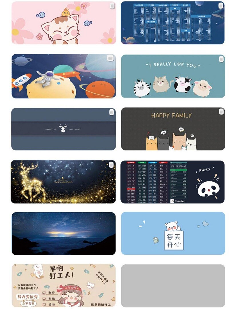 Winter Heating Mat Electric Heating Mouse Pad Waterproof PU Leather Writing Mat 2 Gear Temperature Adjustment For Home Office