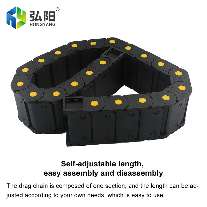 1m Cable Chain Fully Enclosed Towing Transmission Cable Chain Frame With End Connector Drag Chain For CNC Router Machine Parts