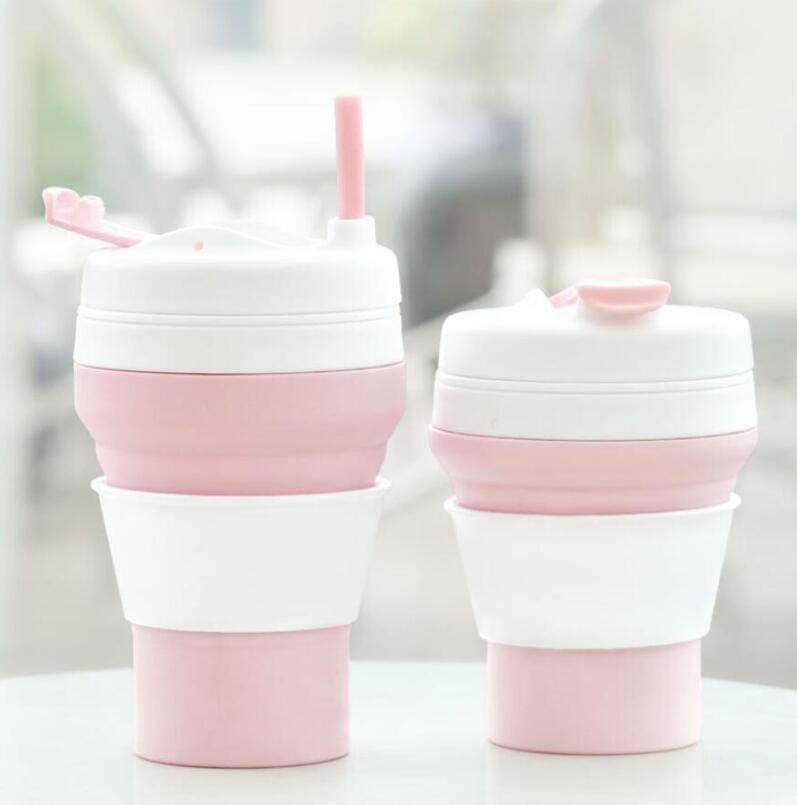 Coffee Mugs Travel Collapsible Silicone Cup Folding Water Cups Food Grade Drinking Ware Mug Tea Coffee Cups