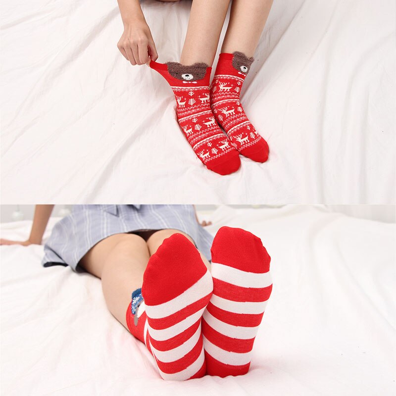 4 Pairs/set Santa Christmas Socks Decoration Merry Christmas Ornament Happy Year Xmas Noel Navidad Natal