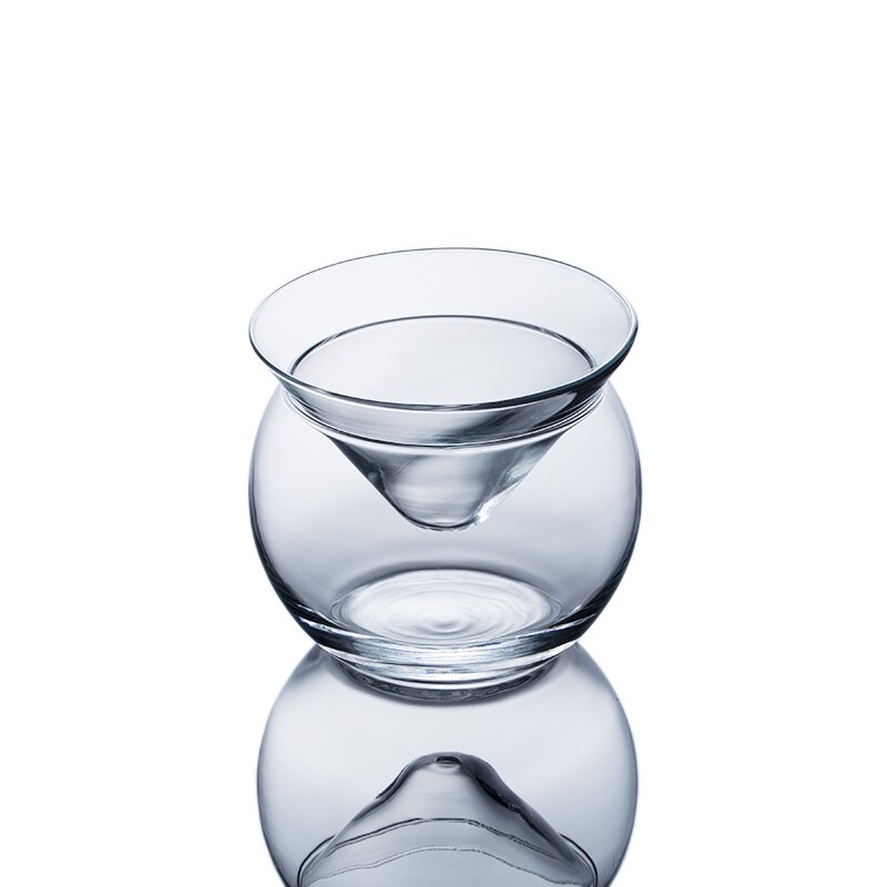 Verre Martini à Cocktail moléculaire, Triangle avec Base en verre glacé, boule ronde créative: Default Title