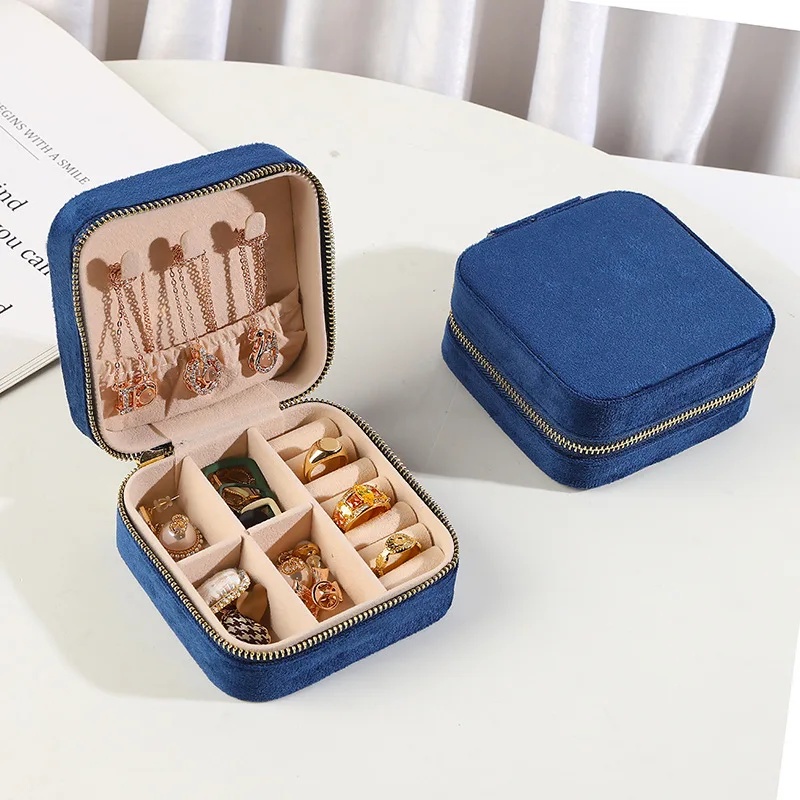 Caja de almacenamiento de joyería, caja de , adorno hecho a mano, embalaje, pendiente, collar, anillo, estuche organizador de joyería de China continental: Verde