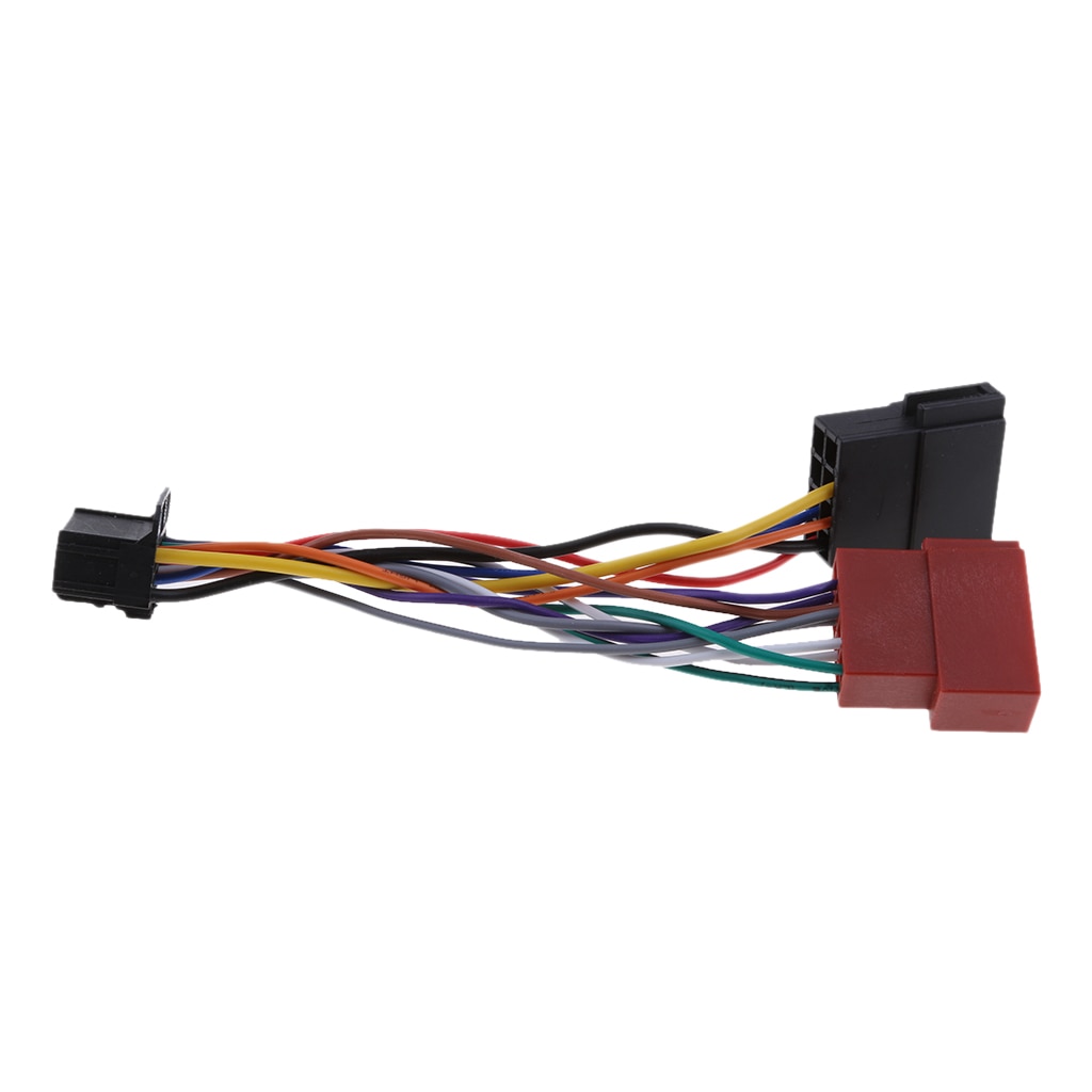 Ledningsnettadapter til kenwood / jvc bilstereo radio iso standardkontaktadapter 16 -pinners pluggkabel til pioner 16 -pinners