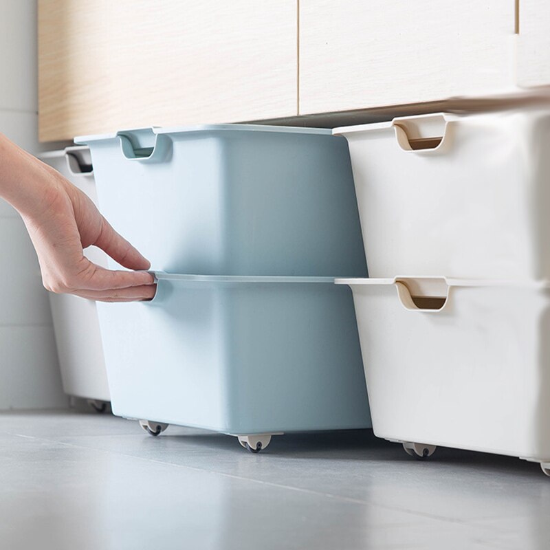 4Pcs Storage Box Can Stick Wheels One-Way Wheel For Trash Can At The Bottom Of Sorting Box Paste Wheels At Bottom Of Storage Box