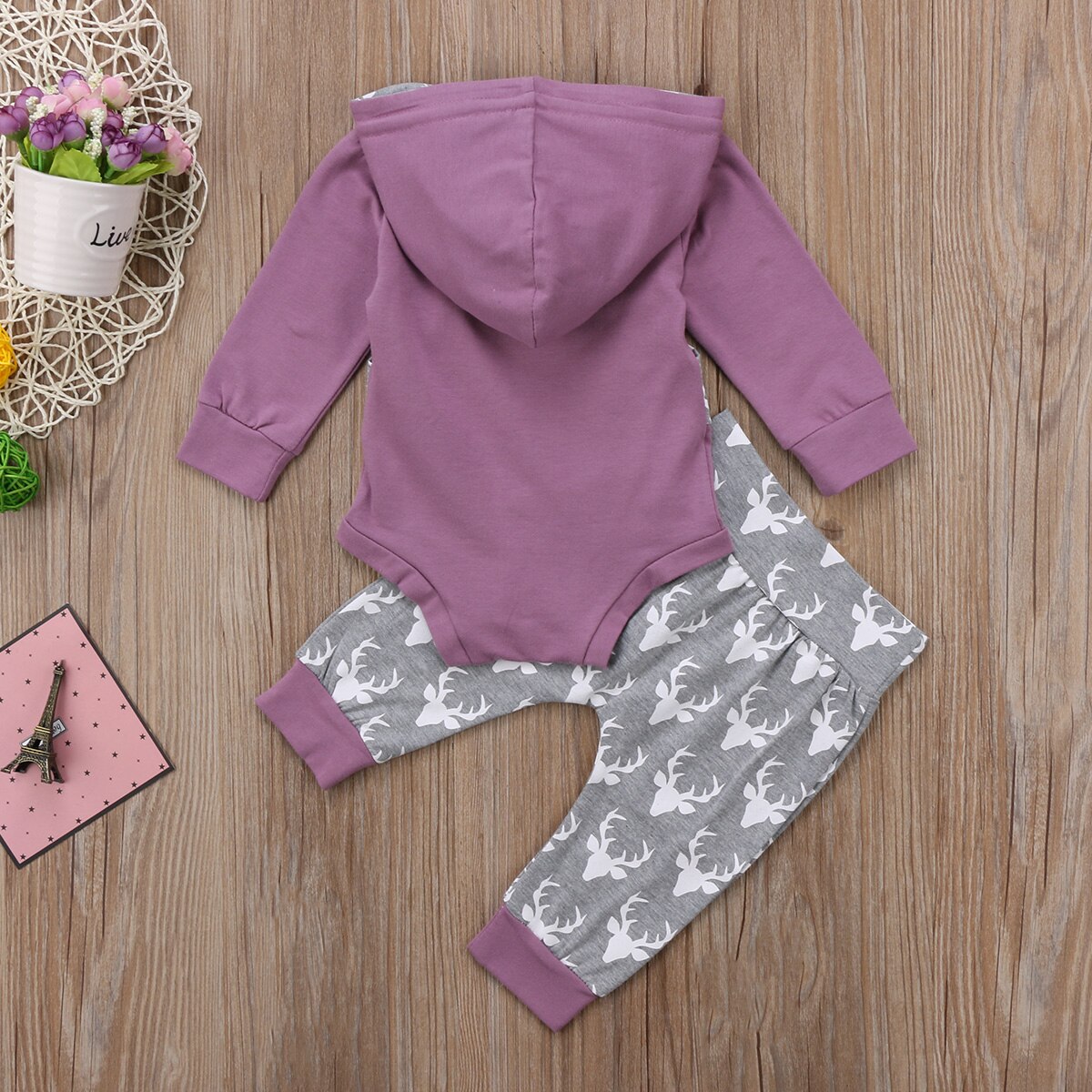 Nyfødt småbørn spædbarn barn baby dreng tøj top hættetrøjer lange ærmer bodysuits lange bukser efterårs outfits 2 stk sæt
