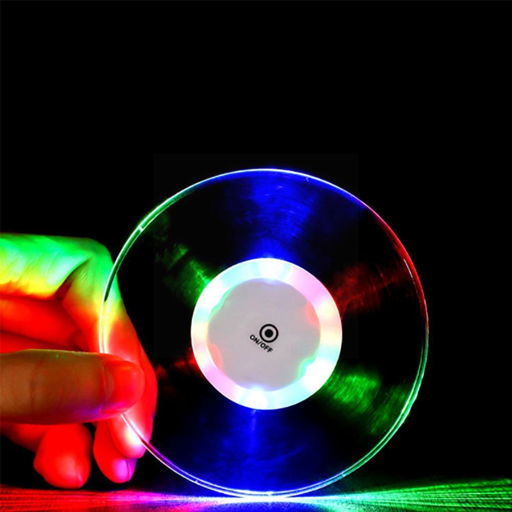 Dessous de verre lumineux LED pour Table à manger, dessous de verre Ultra-fin, napperon lumineux de Table, accessoires de décoration, O0G3