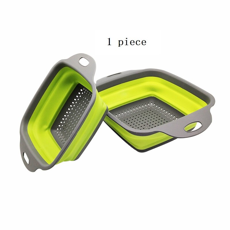 Panier de vidange pliant panier extensible rond panier de lavage en caoutchouc panier de fruits outils de rangement de cuisine une pièce: A3 / S
