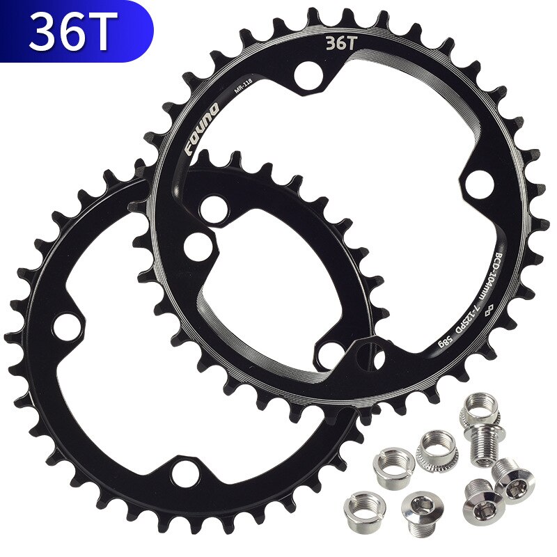 104 bcd mtb racefiets kettingblad smal breed ultralicht mountainbike kettingblad fiets crank tandwiel reparatie onderdelen 32/34/36/38t: 36t