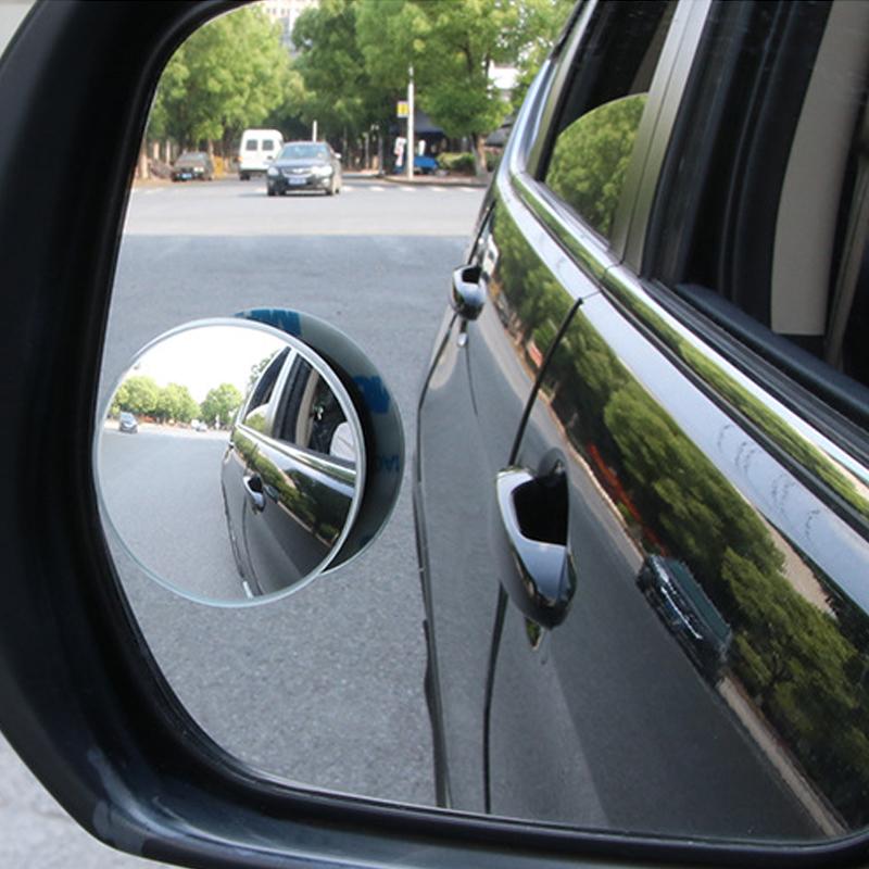 HD 360 grados de ángulo ancho ajustable vista trasera de coche espejo convexo de espejo retrovisor de vehículo punto ciego sin montura espejos