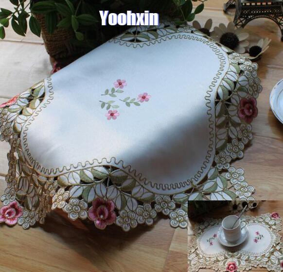 Luxus spitze stickerei tabelle ort matt tuch kaffee Pad tasse Weihnachten Tee Untersetzer gericht tischset trinken deckchen esszimmer becher küche