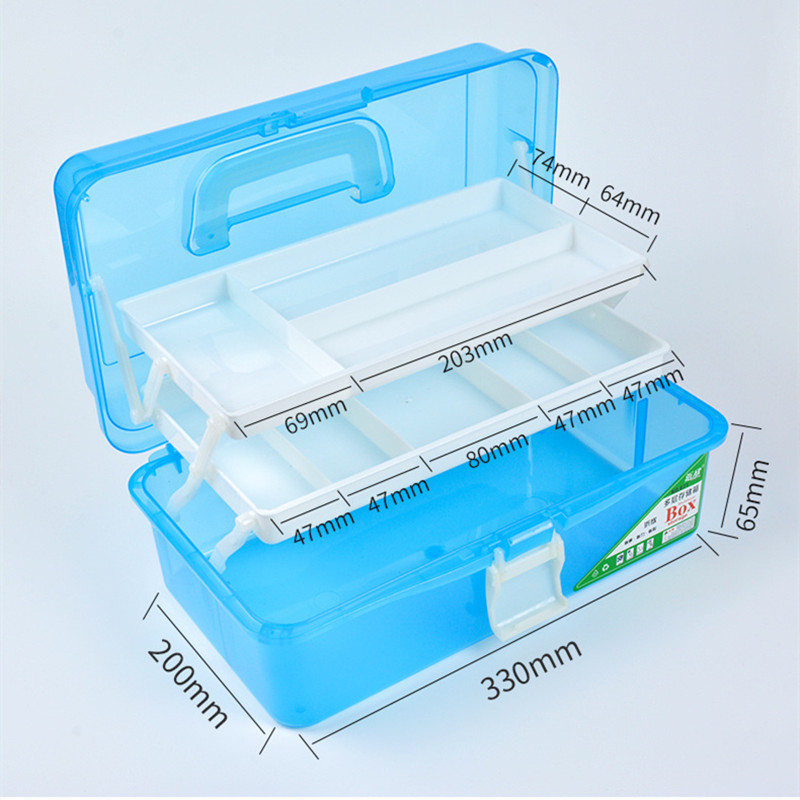 32x18x14cm Multi-grid Plastic Storage Boxes Household Portable Box Makeup Storage Box Small Grocery Box Jewelry Box Tool Box