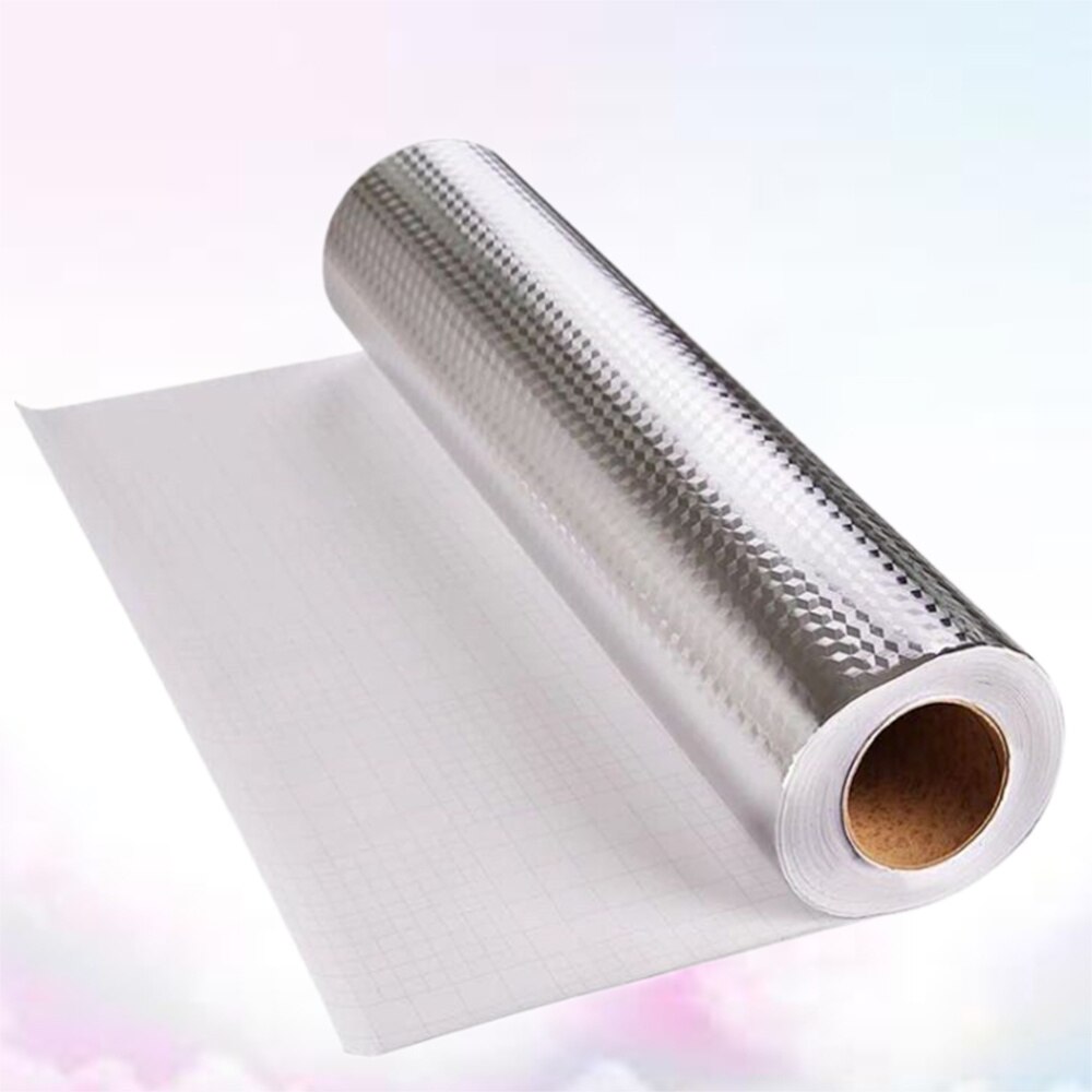 Self-adhesive Heat Resisting Waterproof Damp-proof Aluminum Foil Paper Grease-proof Oil-proof Leak-proof Wall Sticker Kitchen Su