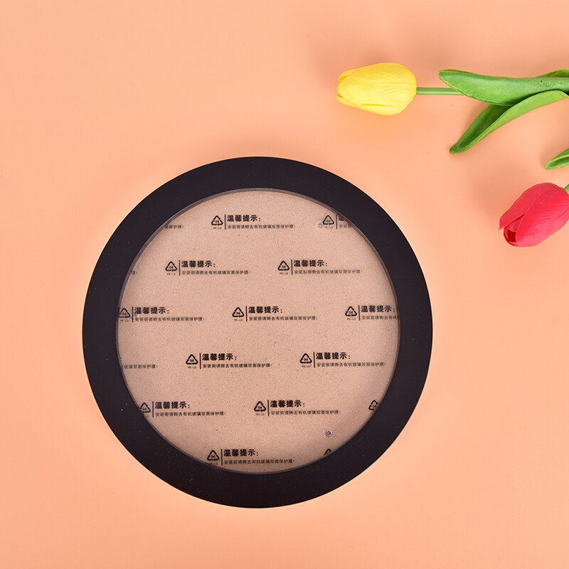 Ronde fotolijst diy houten fotolijsten aan de muur hangende fotolijsten: Zwart / 10 inch
