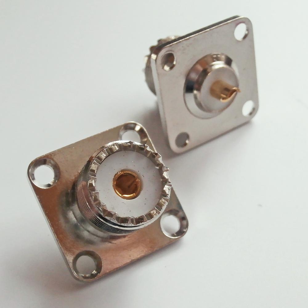 10 Connettori RF UHF PL259 SO239 Femmina Maschio Per Montaggio A Pannello, Nuovi