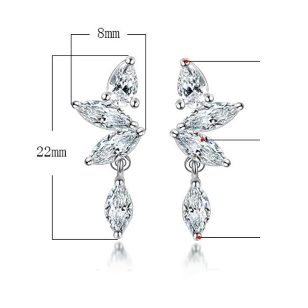 NEHZY 925 sterling silber neue Zirkon Stud Ohrringe Retro Einfache Zirkonia Silber Ohrring Schmuck