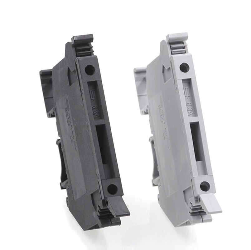 2Pcs Din Rail Clamp Fuse Screw Terminal Blocks UK5-HESI Electrical Wire Connector Morsettiera Terminals Block Seat 6.3A 4mm2