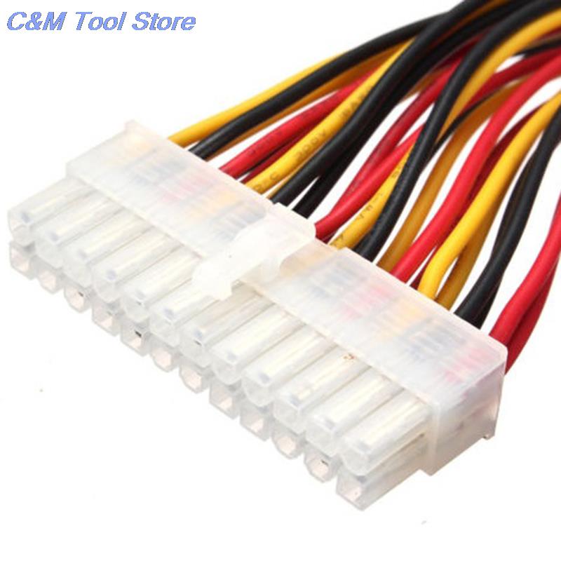 GELRHONR Dubbele PC Voeding 24 Pin ATX Moederbord Adapter Kabel 24 Pin