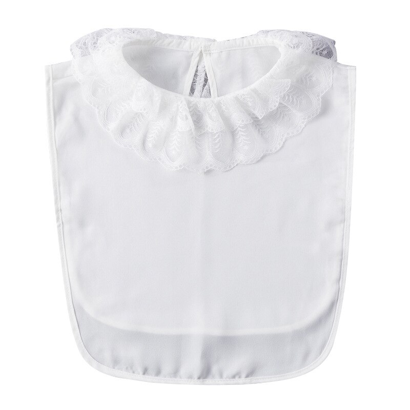 Damski biały odpinany robić koszuli kołnierzyk koronkowy klapa z imitacją kołnierzyka bluzka fałszywy kołnierz bluzka z klapą szczyt kobiecy sweter akcesoria: biały