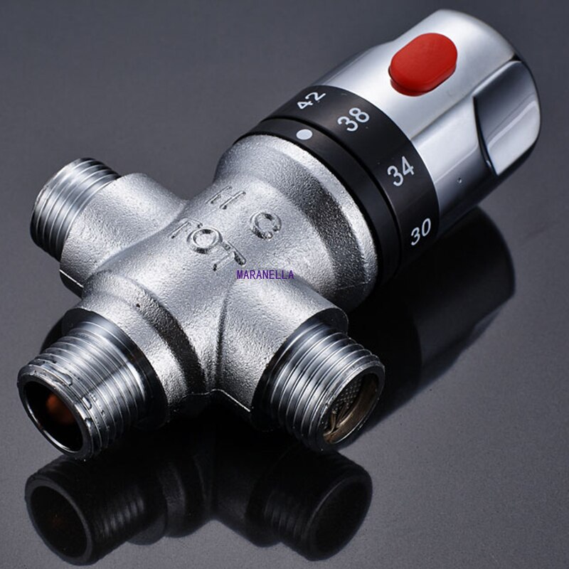 Brass Thermostatic Mixing Valve Constant Water Temperature Shower Faucet Valve Thermostat Bathroom Kitchen Tap Valve