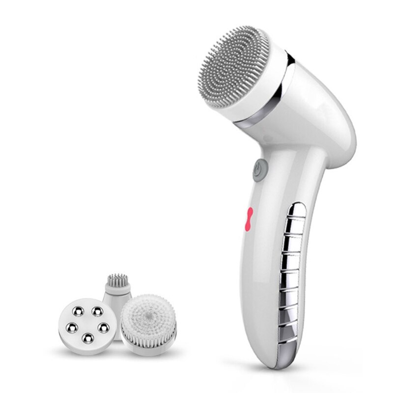 Masaje eléctrico 4-en-1 mano exfoliante cara belleza Dispositivo de vibración de limpieza de la piel instrumento de limpieza electrodomésticos: C