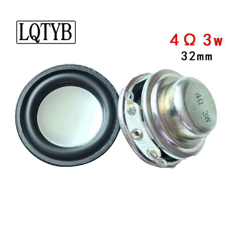 2pcs32mm pot bottom magnetic speaker 4 ohm 3w round full frequency bluetooth speaker speaker audio speaker