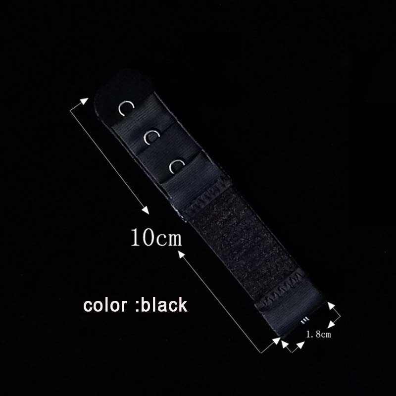 2/10 stuks 1 rij 3 haken bh-verlengstuk nylon sluiting verlengstuk elastisch op band bh-verlengstukken verstelbare intieme accessoires
