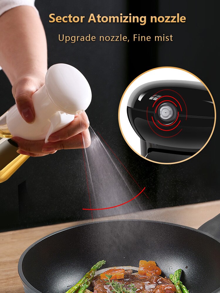 Aminno olie sprøjte flaske eddike sprøjte til madlavning grill bpa gratis salat sovsbåde 200ml plast spray spray flaske
