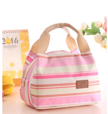 eTya Stripe Insulated Lunch Bag Tote Travel Picnic Bags for Women Men Kids Fresh Cooler Thermal Food Storage Lunch Box: 2