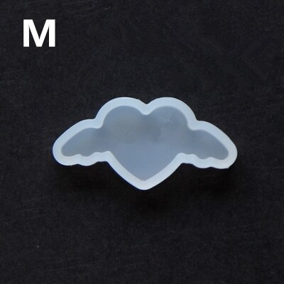 Vleermuis/engel hart/spook siliconen mal toverstaf kruis klei epoxyhars mal hanger mallen snoep chocolade cakevorm bakgereedschap: 010072