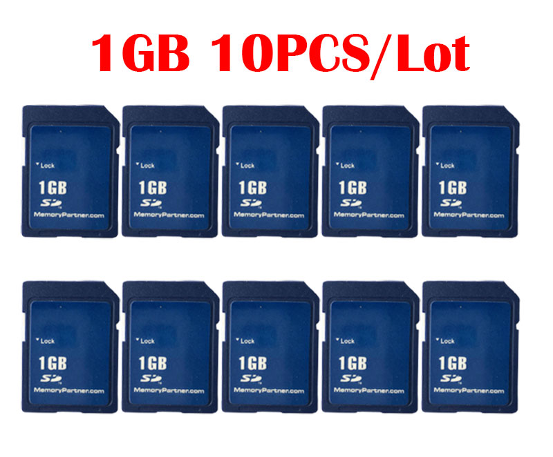 10pcs/Lot SD Card 1GB/2GB/512MB/256MB Carte SD Memory Cards China Supplier For