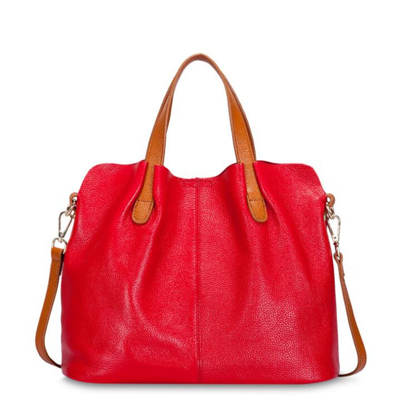 Taschen Für Frauen Neue Weibliche Damen Leder Tasche Top-Handtasche Taschen Crossbody Frau Schulter Taschen Bolsa Feminina tote: red