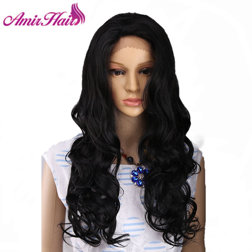 Amir Lace Front Wigs Afro Kinky Curly Black Wig Free Parting Synthetic Wigs For Black Women Ponytail Hair Cosplay Body Wave
