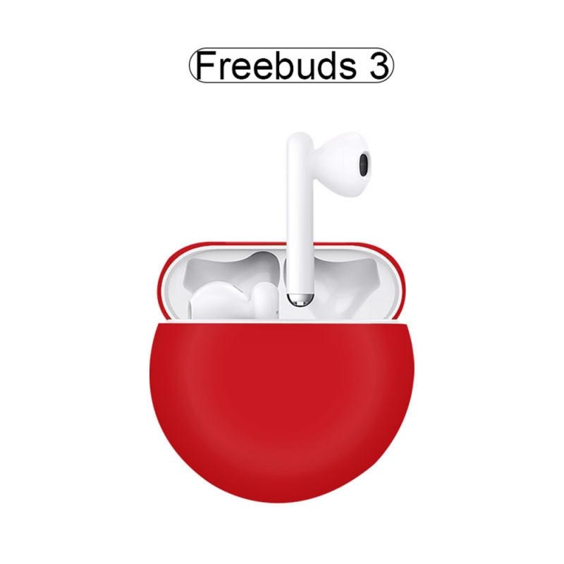 Funda protectora de auriculares para Huawei Freebuds 3 Bluetooth resistente al agua de silicona para Huawei: red