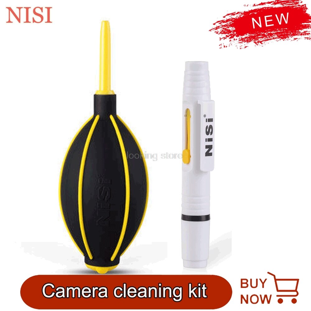 NISI – Kit de nettoyage de la poussière pour appareil photo, brosse de nettoyage de l'air, lingettes de soufflage, stylo d'objectif pour appareil photo, Canon, Nikon, Sony, fujifilm